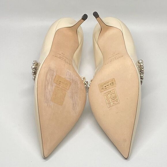 Jimmy Choo Bing Patent Crystal-Strap Pumps size 38 - Picture 15 of 16